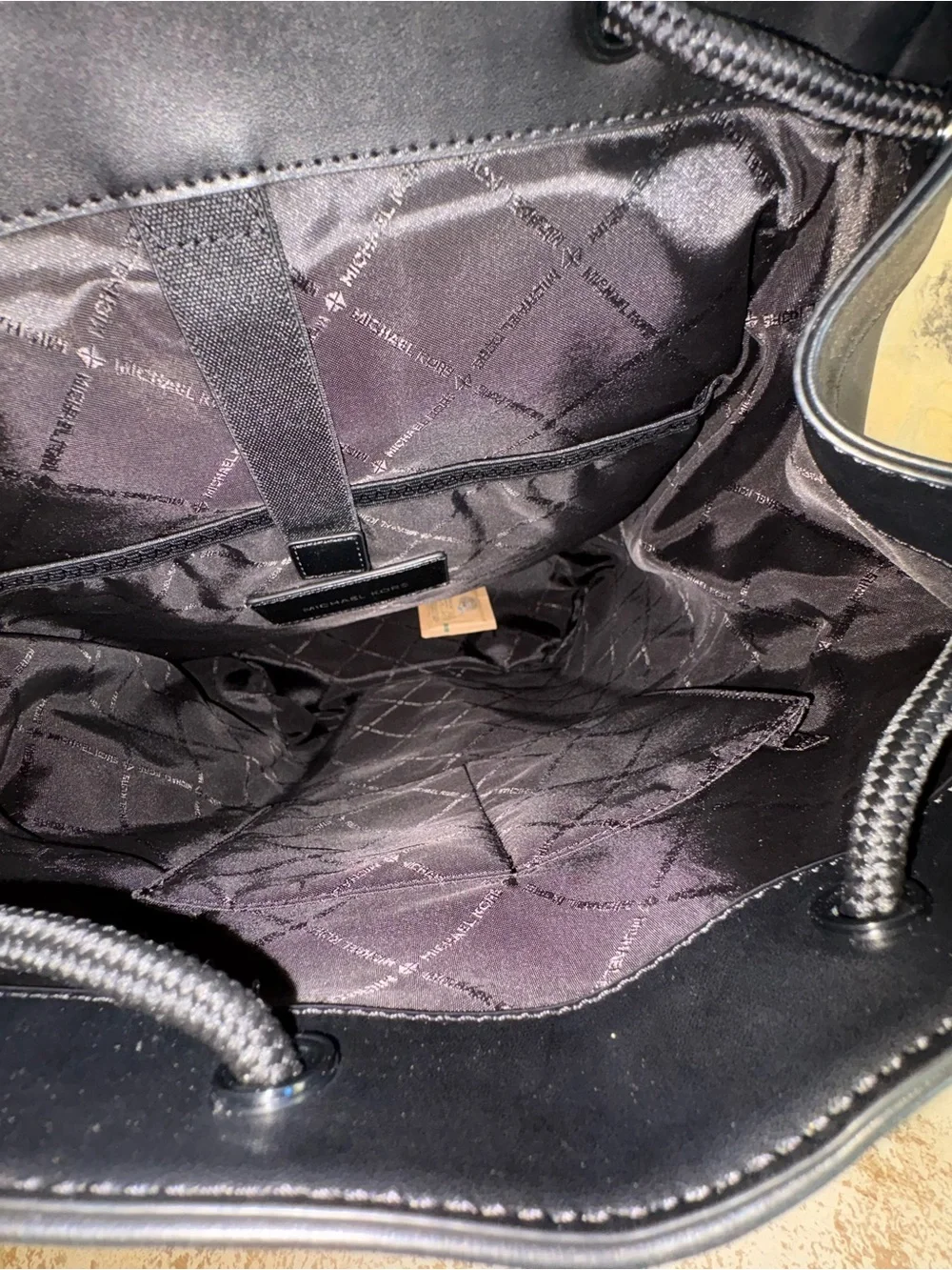 Michael Kors Black Patent Leather Men's Backpack item 282